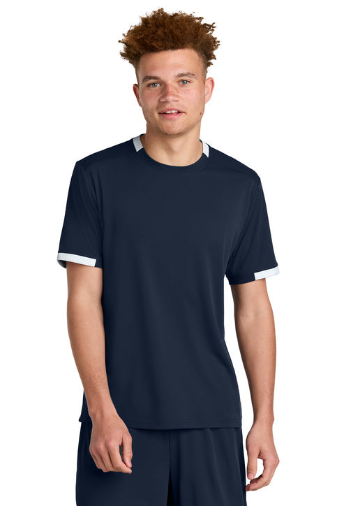 Sport-Tek Club Short Sleeve Crew with custom logo embroidery