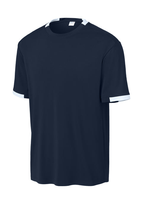Sport-Tek Club Short Sleeve Crew with custom logo embroidery
