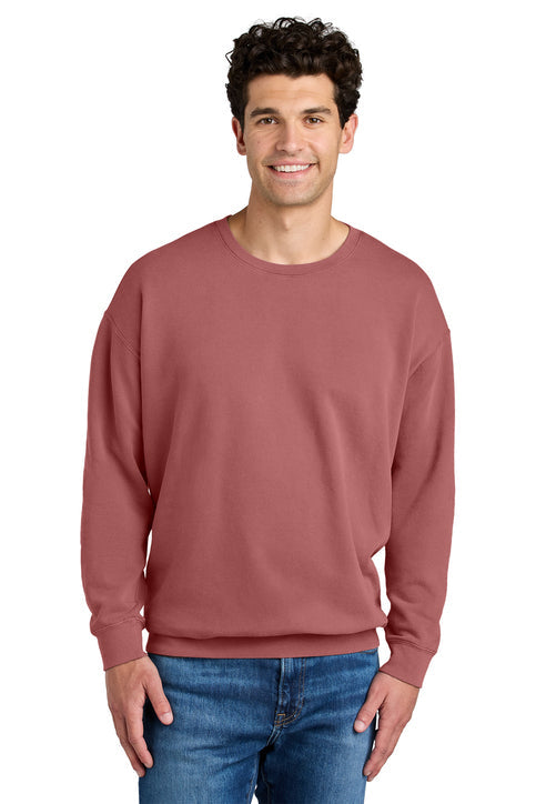 Comfort Colors Lightweight Crewneck Sweatshirt with custom logo embroidery