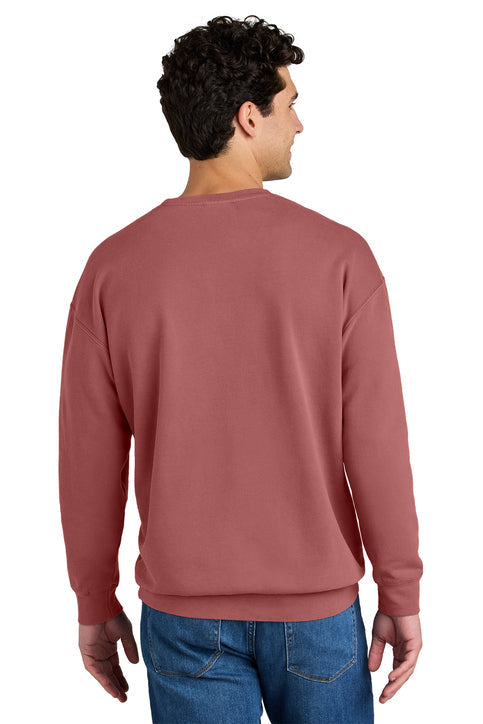 Comfort Colors Lightweight Crewneck Sweatshirt with custom logo embroidery