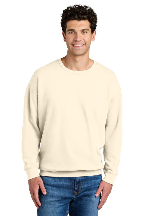 Comfort Colors Lightweight Crewneck Sweatshirt with custom logo embroidery