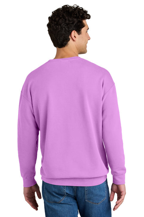 Comfort Colors Lightweight Crewneck Sweatshirt with custom logo embroidery