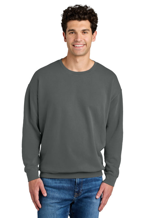 Comfort Colors Lightweight Crewneck Sweatshirt with custom logo embroidery