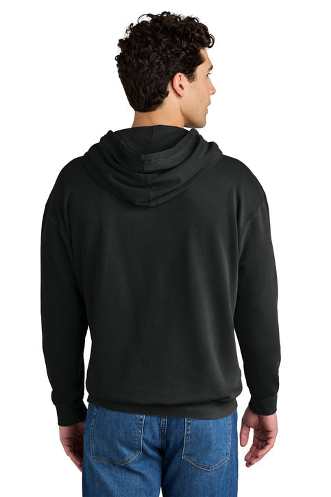 Comfort Colors Lightweight Hooded Sweatshirt with custom logo embroidery