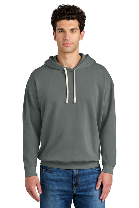 Comfort Colors Lightweight Hooded Sweatshirt with custom logo embroidery