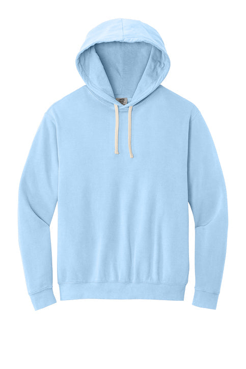 Comfort Colors Lightweight Hooded Sweatshirt with custom logo embroidery