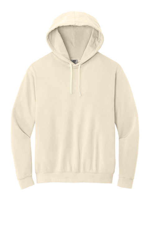 Comfort Colors Lightweight Hooded Sweatshirt with custom logo embroidery