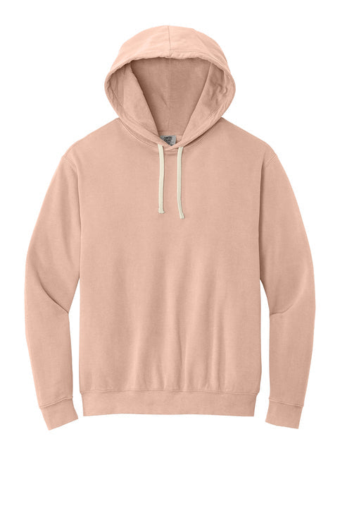 Comfort Colors Lightweight Hooded Sweatshirt with custom logo embroidery