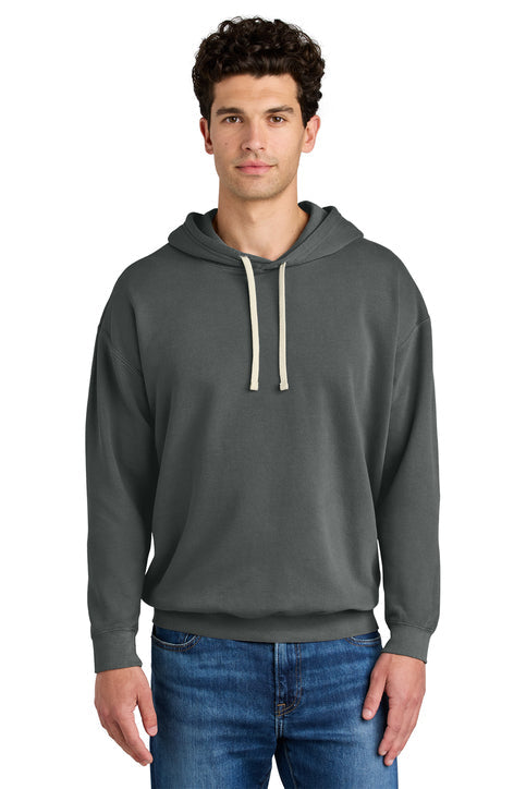 Comfort Colors Lightweight Hooded Sweatshirt with custom logo embroidery