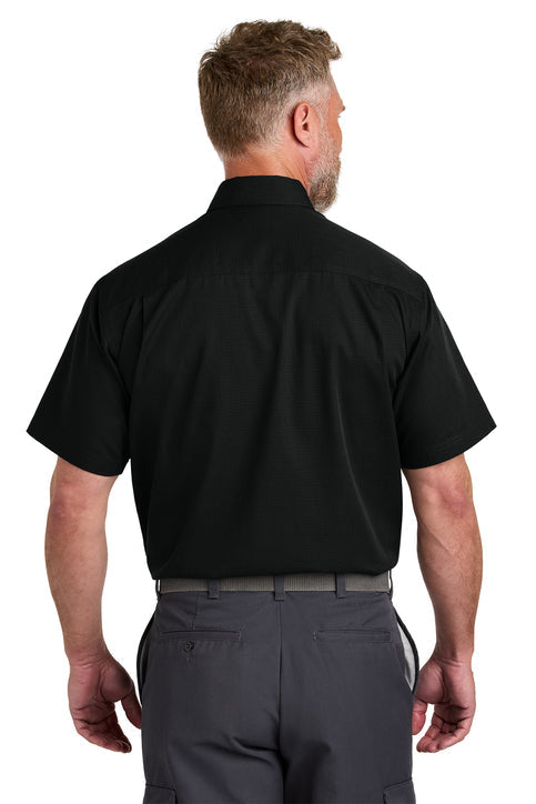 CornerStone Short Sleeve Select Ripstop Shirt with custom logo embroidery