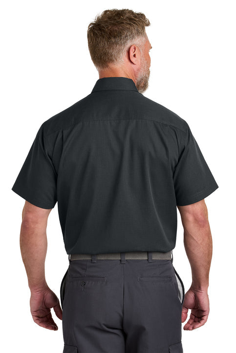 CornerStone Short Sleeve Select Ripstop Shirt with custom logo embroidery