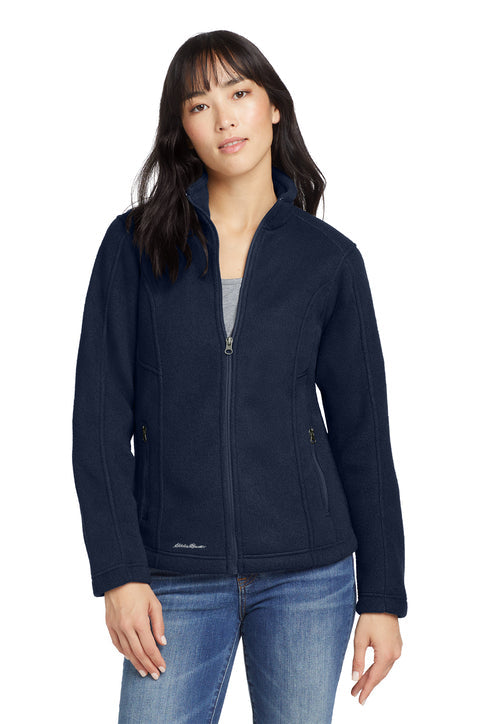 Eddie Bauer Women's Full-Zip Fleece Jacket with custom logo embroidery