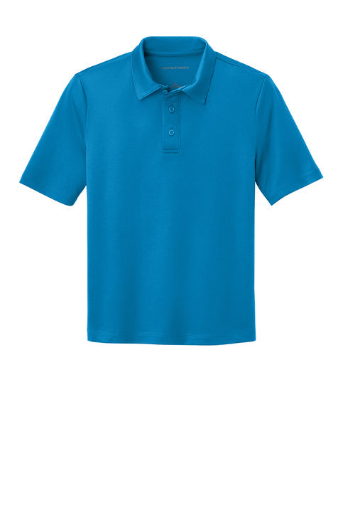 Port Authority Youth Silk Touch Performance Polo with custom logo embroidery