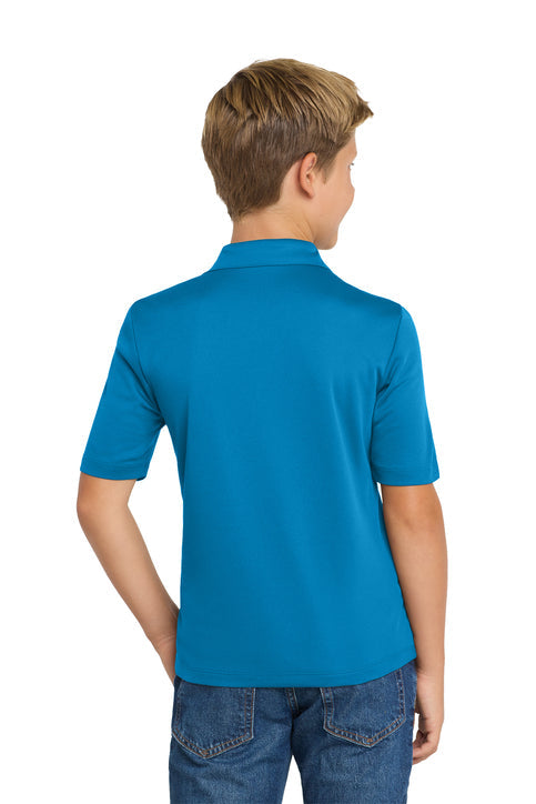 Port Authority Youth Silk Touch Performance Polo with custom logo embroidery