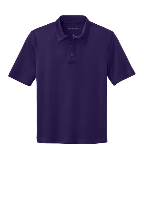 Port Authority Youth Silk Touch Performance Polo with custom logo embroidery