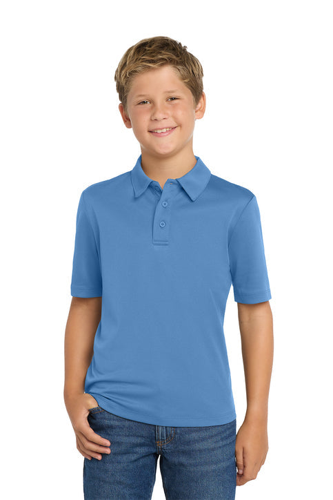 Port Authority Youth Silk Touch Performance Polo with custom logo embroidery