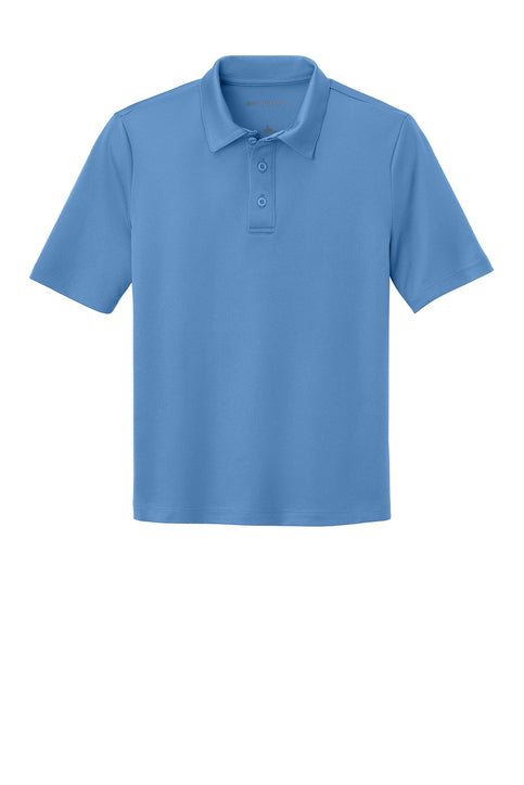 Port Authority Youth Silk Touch Performance Polo with custom logo embroidery