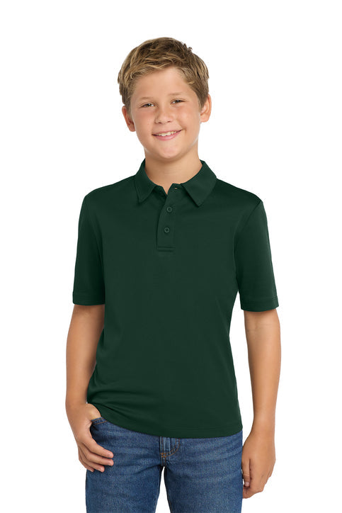 Port Authority Youth Silk Touch Performance Polo with custom logo embroidery