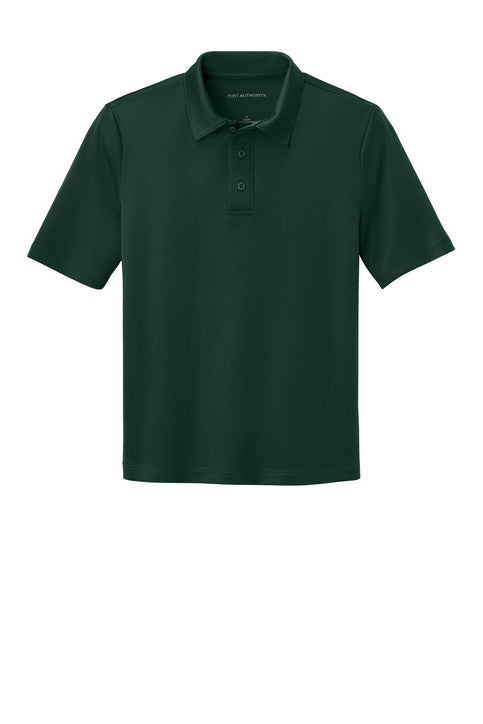 Port Authority Youth Silk Touch Performance Polo with custom logo embroidery