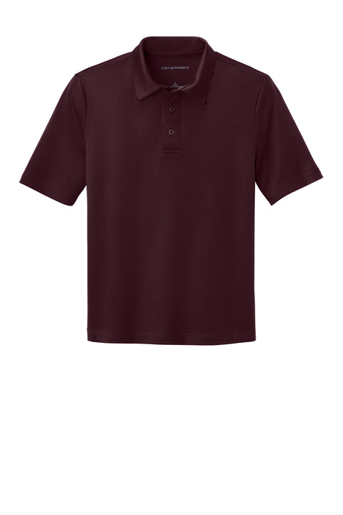 Port Authority Youth Silk Touch Performance Polo with custom logo embroidery