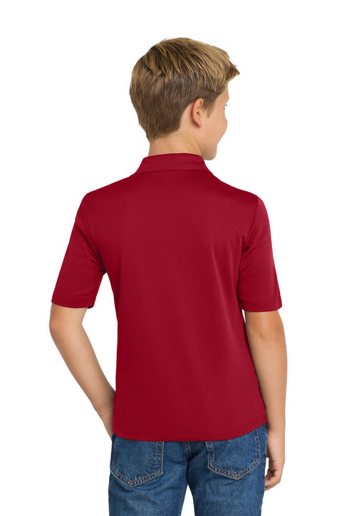 Port Authority Youth Silk Touch Performance Polo with custom logo embroidery