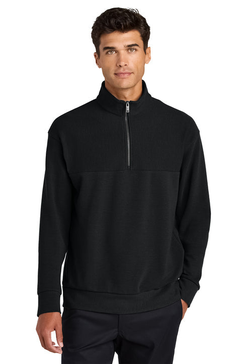 Mercer+Mettle Linear Texture 1/4-Zip with custom logo embroidery