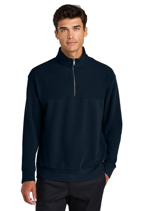 Mercer+Mettle Linear Texture 1/4-Zip with custom logo embroidery