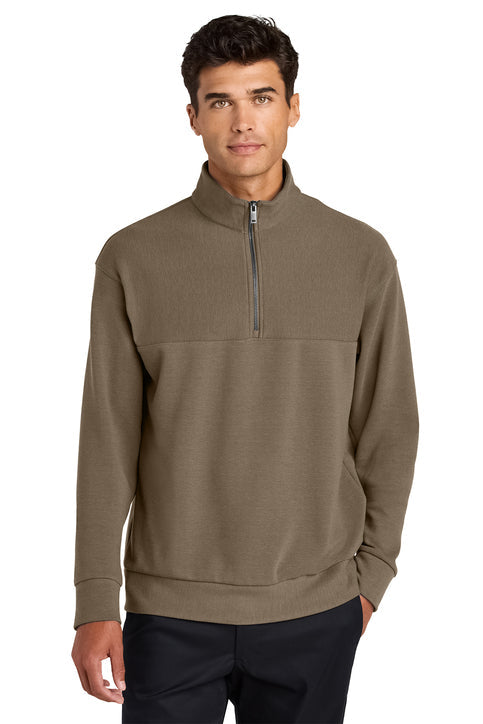 Mercer+Mettle Linear Texture 1/4-Zip with custom logo embroidery