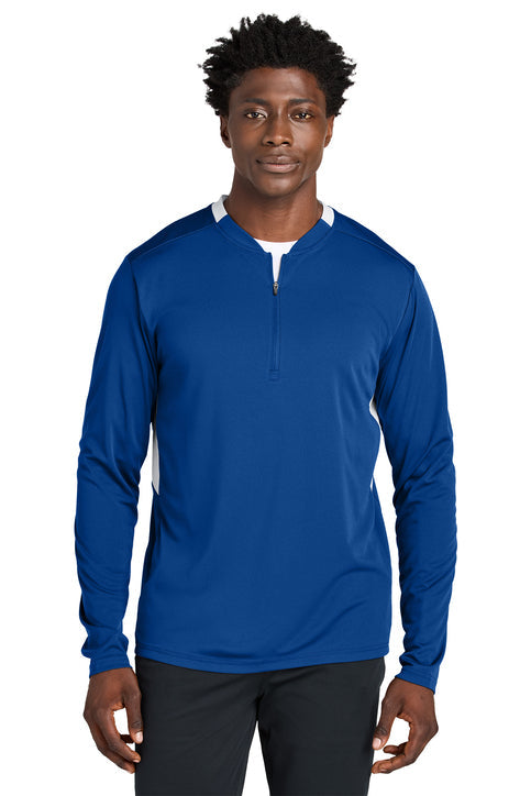 Sport-Tek Club 1/4-Zip Pullover with custom logo embroidery