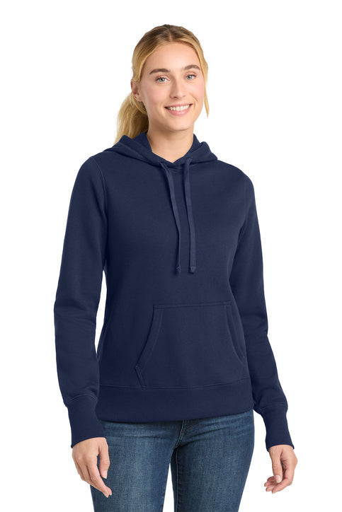 Sport-Tek Women's Pullover Hooded Sweatshirt with custom logo embroidery