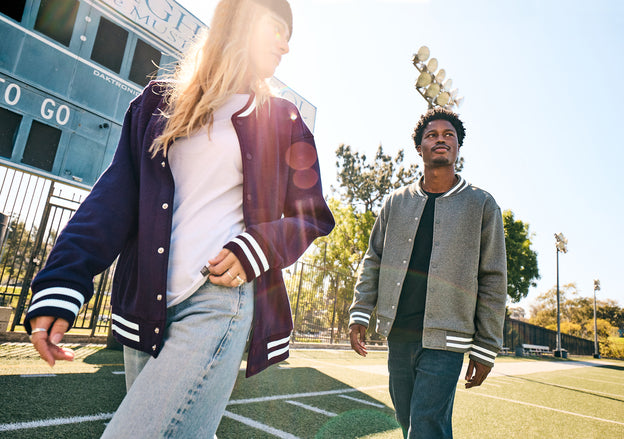 New Era Varsity Heavyweight Fleece Jacket with custom logo embroidery