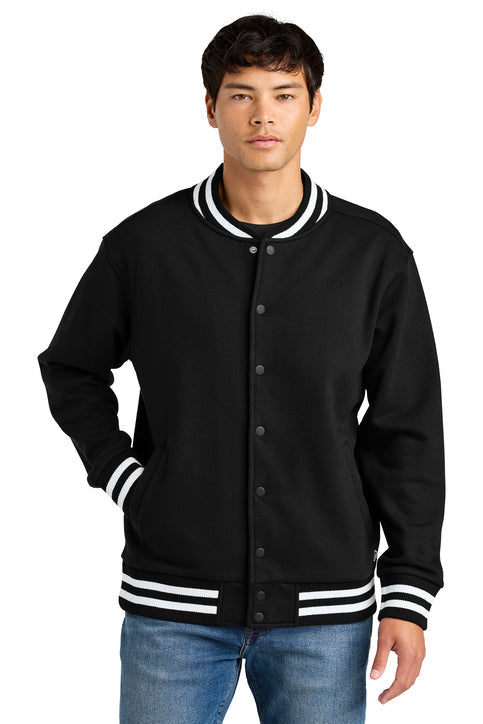 New Era Varsity Heavyweight Fleece Jacket with custom logo embroidery