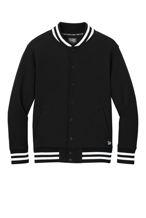 New Era Varsity Heavyweight Fleece Jacket with custom logo embroidery