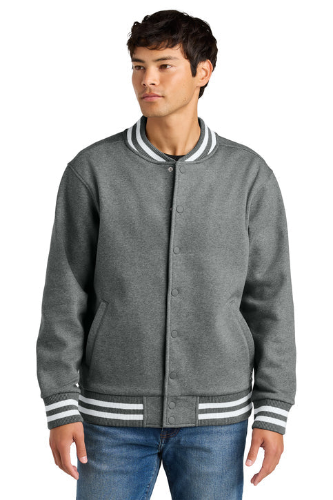 New Era Varsity Heavyweight Fleece Jacket with custom logo embroidery