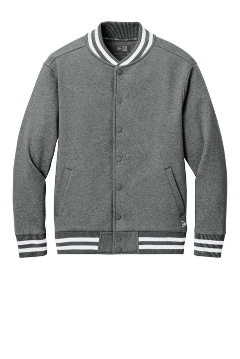 New Era Varsity Heavyweight Fleece Jacket with custom logo embroidery