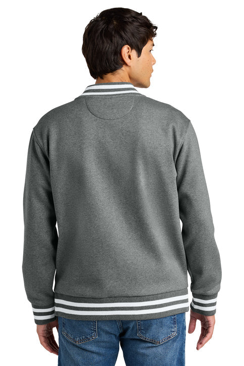 New Era Varsity Heavyweight Fleece Jacket with custom logo embroidery
