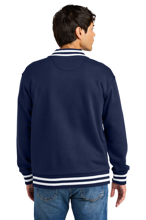 New Era Varsity Heavyweight Fleece Jacket with custom logo embroidery