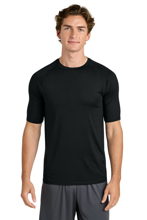 Sport-Tek PosiCharge Compression 1/2-Sleeve Tee with custom logo embroidery