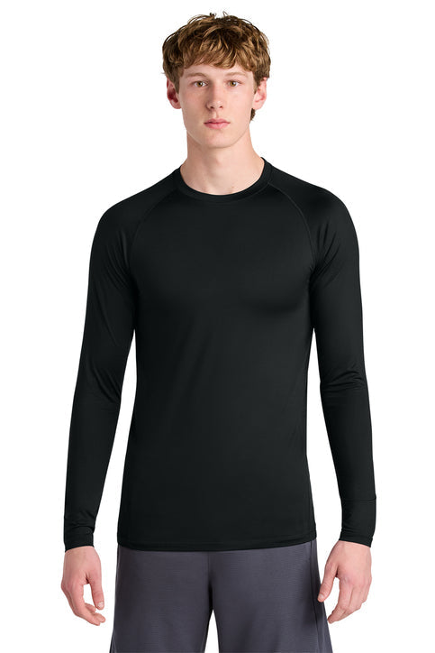 Sport-Tek PosiCharge Compression Long Sleeve Tee with custom logo embroidery