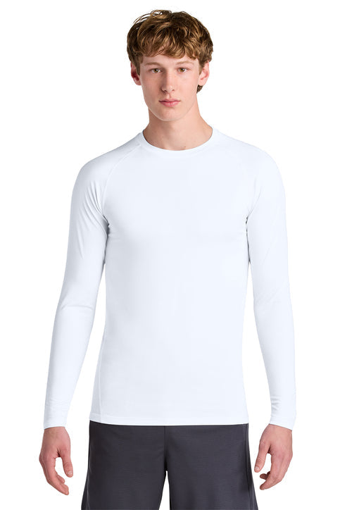 Sport-Tek PosiCharge Compression Long Sleeve Tee with custom logo embroidery