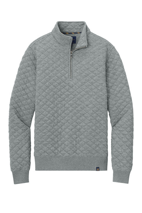 Brooks Brothers Diamond Quilt 1/4-Zip with custom logo embroidery