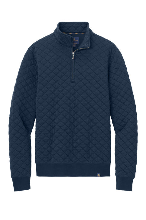 Brooks Brothers Diamond Quilt 1/4-Zip with custom logo embroidery
