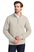 Brooks Brothers Diamond Quilt 1/4-Zip with custom logo embroidery