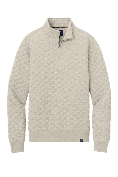 Brooks Brothers Diamond Quilt 1/4-Zip with custom logo embroidery