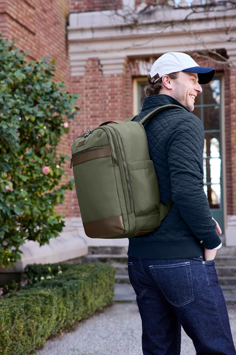 Brooks Brothers Oxford Backpack with custom logo embroidery
