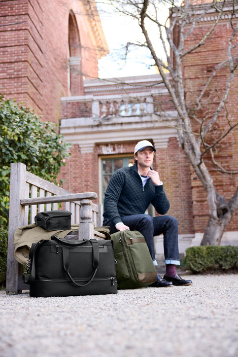 Brooks Brothers Oxford Weekender with custom logo embroidery