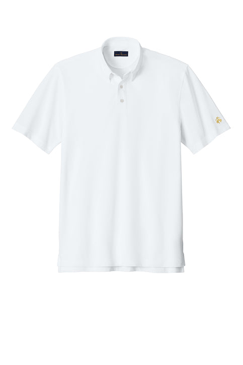 Brooks Brothers Pinpoint Pique Dress Polo with custom logo embroidery