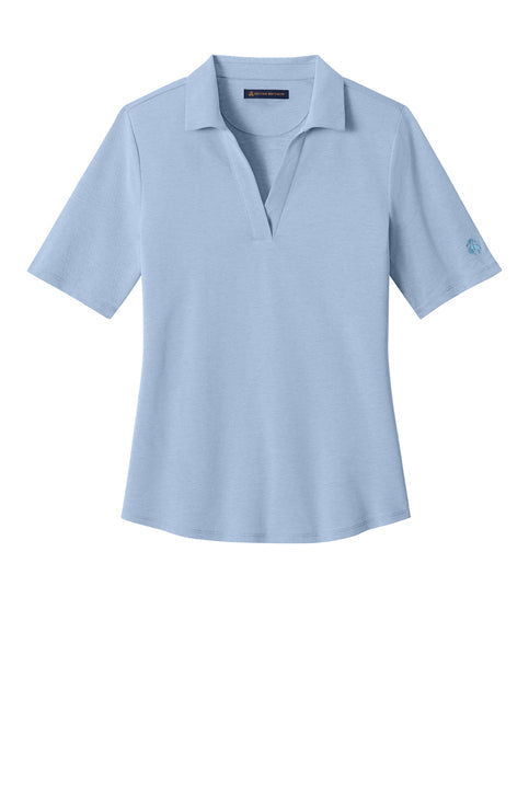 Brooks Brothers Women’s Pinpoint Pique Polo with custom logo embroidery