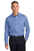 Brooks Brothers Wrinkle-Free Stretch Pinpoint Spread Collar Shirt with custom logo embroidery