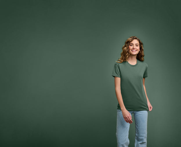 Next Level Apparel Women’s Cotton Relaxed Tee with custom logo embroidery